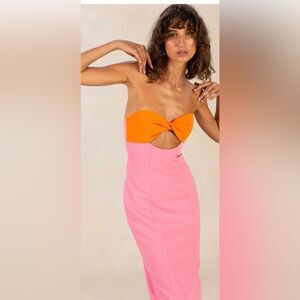 Misha Antonella Strapless Cocktail Dress 6 NWT